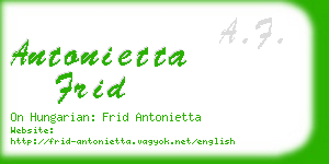 antonietta frid business card